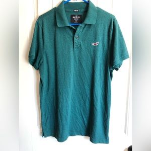 Hollister Men’s Teal Epic Flex Stretch Short Sleeve Polo Size XL